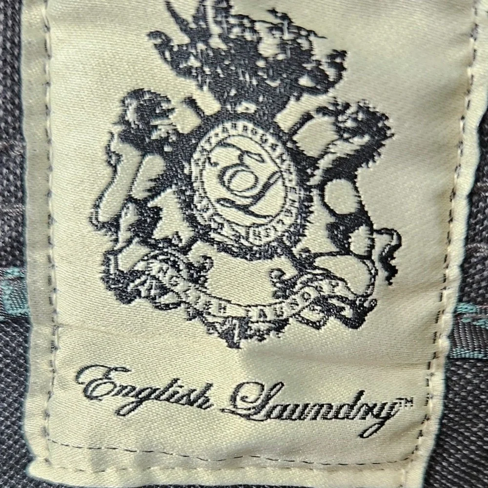 English Laundry Mens 38x32 Dark Grey 5-Pocket Straight Leg Pants Denim Style‎